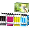 Jettruemedia Compatibile per 604XL Cartucce d'inchiostro per XP-2200 XP-4200 WF-2930 | Compatibile per Epson Expression Home XP-3200 XP-2205 XP-3205 Workforce WF-2910DWF WF-2935 WF-2950, Confezione da 12