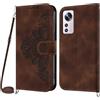 Netany Cover per Xiaomi Mi 12 / 12X / 12S con Cordino, Flip Portafoglio Custodia in Pelle, [2 Porta Carte][Magnetica],Custodia Libro Antiurto Cover con Laccio per Xiaomi Mi 12 / 12X / 12S (Marrone)
