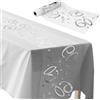 ddckj Runner da tavola con scritta Happy Birthday, 28 cm x 10 m, per 60° compleanno, decorazione da tavola per uomini e donne, anniversari, celebrazioni, banchetti e feste