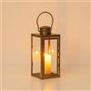 Staymoment Lanterna Decorativa Oro per Esterni: 24 cm Portacandela Piccolo per Esterni come Decorazione da Balcone o Giardino, Stile Vintage, Decorazione da Tavolo, Lampada da Tomba, Candelabro