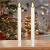 KATELUO Candele LED Fiamma Oscillante, 2 Pezzi Candele Senza Fiamma, LED Candele Finte a Batteria, Candele Coniche a Led, per Natale, Ringraziamento, Halloween, Matrimoni