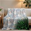 HZVRTN Coperta per bambini a forma di unicorno, dinosauro, coperta luminosa al buio, morbida coperta regalo per ragazzi e ragazze (pupazzo di neve A, 130 x 150 cm)