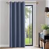 PONY DANCE Tende Oscuranti Soggiorno Tenda Termica Isolante Freddo e Caldo per Camera da Letto Moderne con Anelli Blackout Curtain per Porta Interna 1 Pezzo L 132 x A 210 cm, Blu Foschia