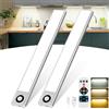 Wonkelly Lampada da incasso da cucina con telecomando, 72 LED per armadio con sensore di movimento, 2200 mAh USB-C ricaricabile, 3000 K/4000 K/6000 K, dimmerabile, 30 cm, striscia LED per armadio,2p
