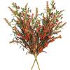 CEWUDA 2 Pz Fiori Artificiali per Decorazioni Autunnali Fiori Finti da Interno ed Esterno Arancione Fiori di Campo Bouquet Fiori Finti Mazzi per Casa Vaso Nozze Festa Tavolo Centrotavola Cimitero