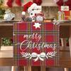 BonBotimen Runner da Tavola Natalizio Lavabile 40 x 140 Rossa Runner Tavola Moderno Invernali Tartan Runner Natalizio da Tavolo Elegante Decorazione per Cucina, Interni, Feste e Festività