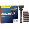 Gillette Proglide 1 Rasoio Barba Manuale e 12 Lamette Gillette Proglide di Ricambio a 5 lame per Rasatura Profonda Uomo, Lame di Precisione per Rasoio Manuale Uomo