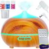 Fair Shop Diffusore Aromi Ultrasuoni Timer 400 Ml Telecomando Led Aromaterapia Purificatore Aria(Marrone, L)