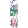 Jordan* ® | Step 2 Spazzolino per bambini | Spazzolino per bambini da 3 a 5 anni | Setole morbide, doppio manico ergonomico e senza BPA | Viola e Giallo | Confezione da 2 unità