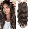 SJZDYLXY Topper per capelli sintetici ondulati da donna, 50,8 cm, base 17,8 x 17,8 cm, capelli diradati (2H/33#, 50,8 cm)