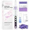 SAVILAND Fresa per unghie senza fili portatile per unghie in gel: 35000 giri/min, fresa per unghie in gel, lima elettrica professionale per unghie in gel, manicure pedicure set elettrico per unghie