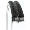 ECOVELO 2 Copertoni 24 x 1 3/8 (37-540) per City Bike Bambina | Pneumatici Stradali BiancoNeri in Gomma Bicicletta
