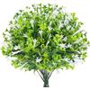 Luabue 6 Fasci Piante Finte da Esterno Quadrifoglio Artificiale con Ipomea Pianta Artificiale a Cespuglio Fiori Finti Pianta Finta per Arredamento Casa Soggiorno Balcone Giardino