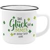 GRUSS & CO Tazza con motivo fortunato | New Bone China Porcellana, effetto smaltato, 35 cl, regalo divertente, portafortuna | 73931