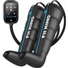 FIT KING Massaggiatore Gambe a Compressione d'Aria Ricaricabile, Massaggio 5 Zone Regolabili con 3 Modalità e 11 Intensità, Ideale per Recupero Sportivo e Relax Quotidiano (M)