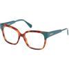 Max&Co. Women's MO5116 Prescription Eyewear Frames, Blonde Havana, 53, Avana bionda, 53