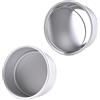 Kichvoe Set 4 Mini Tortiere Rotonde 2.5 Pollici Con Fondo Rimovibile in Lega Di Alluminio Per Cheesecake Tortine Torte E Quiche Facile Da Pulire E Uniforme Distribuzione Del Calore