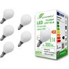greenandco 5x Lampadina a filamento LED IRC 90+ smerigliata E14 3W (equivalente 28W) 300lm 2700K (bianco caldo) 360° 230V AC Vetro, forma de globo, nessun sfarfallio, non dimmerabile