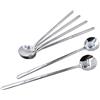 ZYDYRX 6 Pezzi Cucchiaio Miscelazione Manico Lungo Piccolo Acciaio Inox Argento Piccolo Rotondo Dessert Cucchiaio Caffè Manico Lungo 17 cm per Dessert Caffè