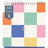 BusyB Busy B Desk Calendar - Mid-Year Academic Calendar - Aug '25 - Aug '26 - Multi Design - Features Built-in Stand, Flip-Top Binding, Year Planner & Storage Pockets for Organised Planning - 20 x 17cm