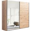 Composad | Armadio della Linea SYSTEMA, Armadio a 2 Ante Scorrevoli con Ante a Specchio, Camera da letto, (LxAxP) 250x223x67 cm, Colore Rovere Oak Mielato, Made in Italy