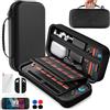 Nawchedo Custodia Per Nintendo Switch 2 (2025), Custodia Da Viaggio Rigida Portatile Per Switch 2, Borsa Protettiva Per Giochi Per Schede Di Gioco E Tasche Per Console E Accessori, Nera (Kit Custodia Switch 2)