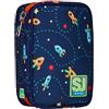 SJ GANG STYLE JAM GANG Astuccio Scuola Speed Pad, Blu, Portapenne Mono Scomparto Con Plance Amovibili e Penne, Matite, Colori, Accessori Zaino, Elementari, Medie, Bambino