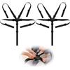 Lunpoem 2 PCS Cinture Universali per Seggiolone Cinghie per Seggiolone a 5 Punti, Imbracatura Regolabile per Seggiolone, Nera, Per Carrelli E Seggioloni, Imbracatura Di Sicurezza Universale per Bambini
