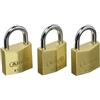 ABUS Lucchetto in Ottone 65/30 - Set da 3, Chiusura Unificata - Corpo in Ottone Massiccio - Arco in Acciaio Temprato - Livello di Sicurezza ABUS 4