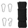 CuiCanfla Corda per bandiere in nylon, 20 m, per casa, esterni, accessori (bianco), resistente alle intemperie, con 4 moschettoni, per ganci, barche a vela, giardino, campeggio