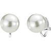 Traveller Osira Orecchini a clip - Perla 12 mm bianco - placcati platino - 118006/L