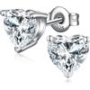 jiamiaoi Orecchini Uomo Diamanti Argento 925 Donna Zirconi Diamante Orecchino Uomo Brillante Diamante Brillanti Orecchini Cuore