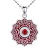 Vadmans Collana Fiore di Loto Regalo Collana con Ciondolo di Loto in Argento Sterling 925 Fiore di Loto Gioielli di Loto per le Donne (01-Gennaio)