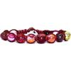 Samsara Bracciale Tibetano Buddista Lunghezza Regolabile - Bracciale con Perline in Pietra Naturale, Filo in Cotone Cerato ad Alta Resistenza - Agata Rossa Striata