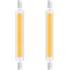 Generico Lampadine R7S LED 118mm Dimmerabile, Lampada LED 118mm 20W R7S Sostituisce Alogena 200W J118, 2000LM, Lampadina LED R7S 118mm Luce Naturale 4000K, Doppia Estremità COB Luce Lineare Proiettore, 2 pezzi