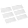 Qiping 6 PCS Catadiottri Bianco autoadesivi per rimorchi, Catarifrangenti plastica rettangolari 9,2 * 4,2 * 0,7 cm per Auto, Camion, roulotte, Barche, recinzioni, Garage, cancelli
