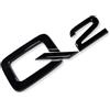 MCK Auto - Q2 Nero Lucido Anteriore Posteriore Ala Nero Badge Logo Boot Emblema Adesivo Tuning