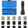 efuturetime 16 Pezzi Kit di Riparazione Filettatura Candela M14 X 1,25 mm, Motore Filettatura Interna Inserti Riparazione Filettatura Candela Danneggiata su Auto, Testa del Cilindro e Tosaerba