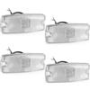 Yuanjoy 4 Fari Laterali LED Bianchi 12/24V IP65 per Rimorchio Camion | ECE R91 SM1 R10 6 LED SMD 2835 per unità 18LM 120° cavi rosso nero 2 viti inox per faro per Furgone Camper