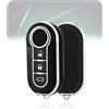 LELNOOS Cover Chiave Auto, Silicone Custodia Chiave Protettiva Copri Chiavi per Fiat 500 500l 500c 500x Panda Punto Bravo Ducato Doblo Abarth Tipo Idea Linea Scudo Lancia Ypsilon Y Musa Delta