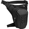 WIYETY Borsa da gamba per motocicletta uomo donna: Borsa da gamba e marsupio 2 in 1 con cintura regolabile per i fianchi, Borsa da gamba rigida con 2 scomparti, Borsa da coscia per motocicletta per