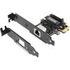 NICGIGA 5Gb Base-T Scheda di rete, Realtek RTL8126 controller, NICGIGA 5G PCIe Ethernet adattatore con supporto WOL, scheda di rete con porta RJ45 5Gbe, Windows 10/11/Windows Server/Linux