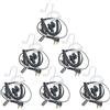 HYS Cuffie | Cuffie PTT a forma di G | 2 poli per radio | Compatibile con Midland G7 pro G8 G9 Pro M24 Plus M48 M99 G6 XT G7 XTR Alan HP450 (TB08, 6)