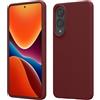 kwmobile Cover per Samsung Galaxy S25 Edge Custodia - Back Case per Smartphone in Silicone TPU - Protezione Gommata - viola bordeaux