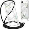 Yoedge Magnetica Cover con Cordino per iPhone Air/iPhone 17 Air 6,5 Compatibile con MagSafe, Custodia con Corda Collana Tracolla Laccio, Trasparente TPU Silicone Case con Aesthetic Disegni Fiori,02