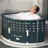 reukmuuc Vasca da bagno pieghevole per adulti, Vasca da bagno angolare con ventilatore, Materiale sicuro e premium, Design portatile e pieghevole, Soluzione per adulti risparmio di spazio (Verde)