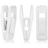 Andiker Set di 20 clip in velluto per appendini, clip a pinza per pantaloni in velluto, pinze per vestiti, colore bianco