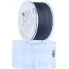 KONMAY Cordoncino in nylon satinato intrecciato da 0,6 mm, 175 m, colore nero, con custodia, per la creazione di gioielli, perline, nodi cinesi, kumihimo, macramè