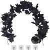 SOQKEEN 2 Pezzi Halloween Decorazioni Ghirlanda, 174 cm/Pz. Ghirlanda Autunnale Halloween Decorazioni Casa, Foglie Finte per Decorazioni Halloween per Caminetti finestre porte decorazioni per interni