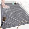 Mofonky Tappetino Doccia Antiscivolo Rettangolare: 60 x 90 cm Large TPE Antimuffa Tappeto Doccia Antiscivolo con Ventose e Fori di Scarico - Lavabile in Lavatrice